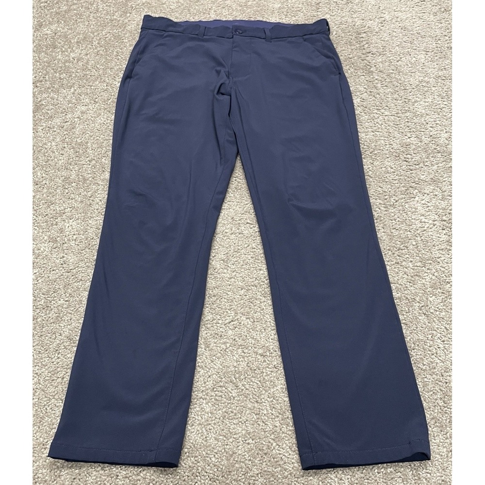 Mizzen + Main Dress Pants Mens 33W 30 L Blue‎ Helmsman Performance Slim
